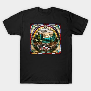 Fungi Foreground Stained Glass T-Shirt